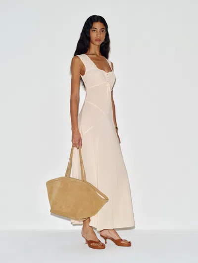 Reformation Saphira Dress Ivory Lace Xs In White