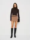 Reformation Sara Knit Skirt In Brown