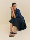 Reformation Sardinia Heeled Sandal In Black Leather
