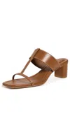 Reformation Sardinia Heeled Sandals Pecan Leather In Brown