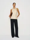 Reformation Saskia Silk Top In White