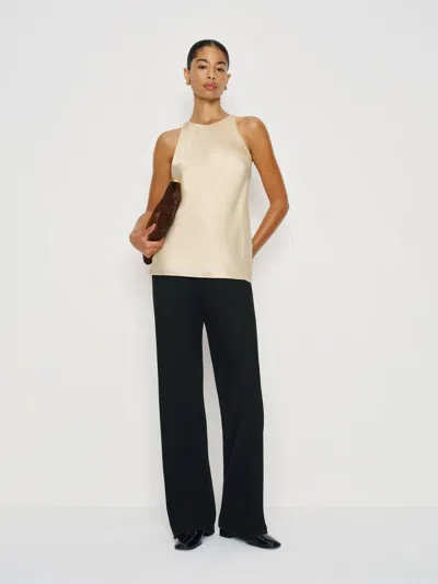 Reformation Saskia Silk Top In White