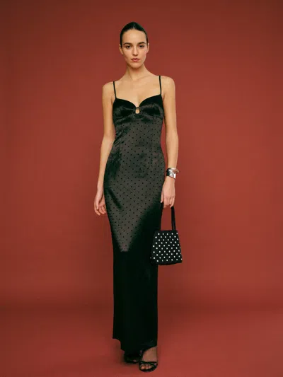 Reformation Sathia Dress Black Dot 10