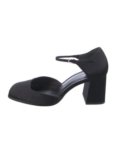 Pre-owned Reformation Satin D'orsay Pumps In Black