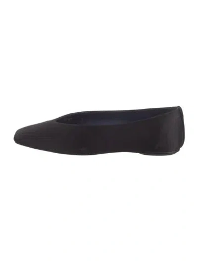 Pre-owned Reformation Satin Flats In Blue