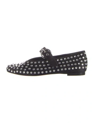 Pre-owned Reformation Satin Patterned Mary Jane Flats In Multi