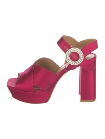 Pre-owned Reformation Satin Pumps In Pink