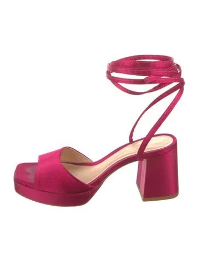 Pre-owned Reformation Satin Sandals In Pink