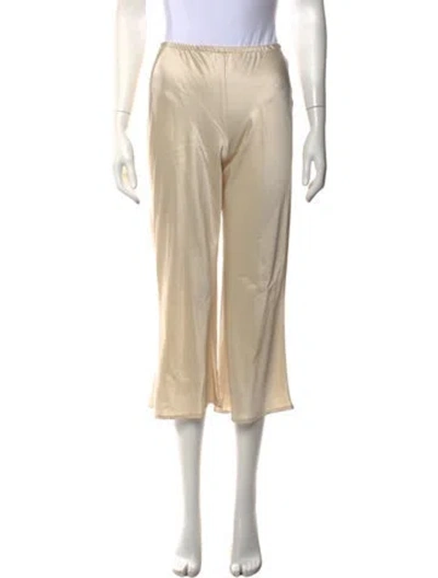 Pre-owned Reformation Satin Wide Leg Pants In Blue