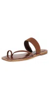 Reformation Sawyer Flat Sandals Walnut Suede In Walnut Suede