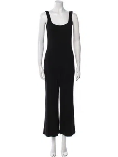 Pre-owned Reformation Scoop Neck Jumpsuit In Black