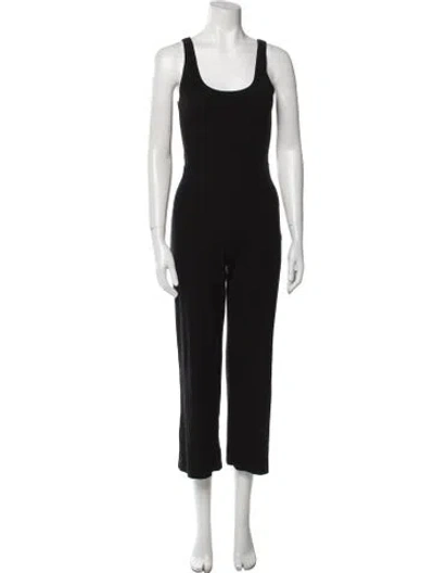 Pre-owned Reformation Scoop Neck Jumpsuit In Black