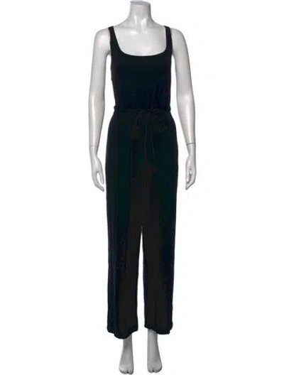 Pre-owned Reformation Scoop Neck Jumpsuit In Black