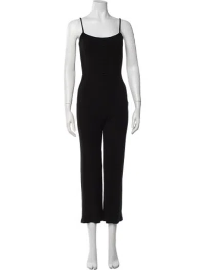 Pre-owned Reformation Scoop Neck Jumpsuit In Black