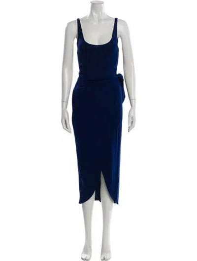 Pre-owned Reformation Scoop Neck Long Dress In Blue