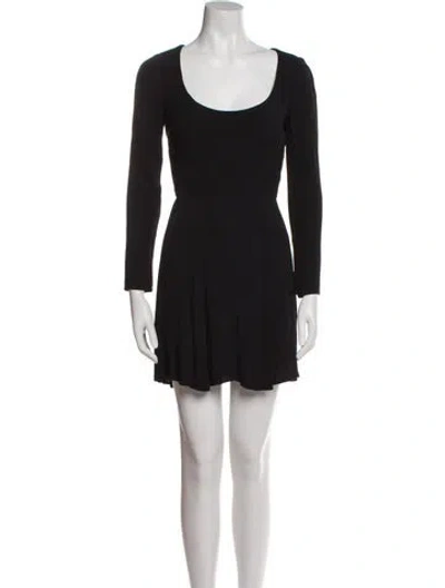 Pre-owned Reformation Scoop Neck Mini Dress In Blue