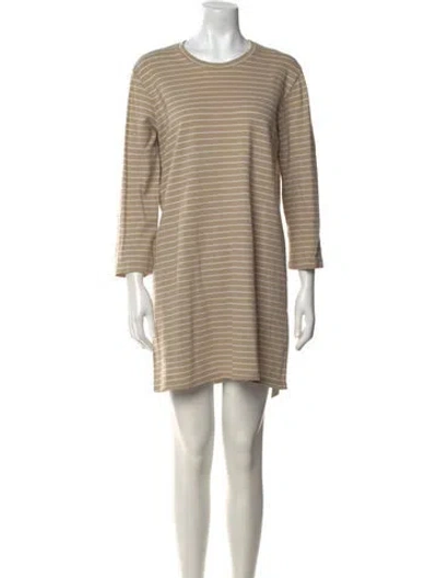 Pre-owned Reformation Scoop Neck Mini Dress In Neutral