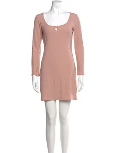 Pre-owned Reformation Scoop Neck Mini Dress In Pink