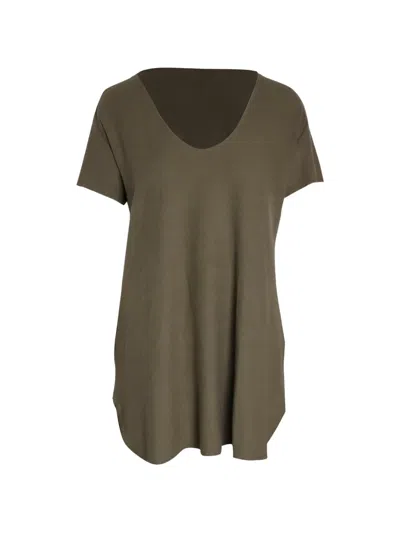 Pre-owned Reformation Scoop-neck Short-sleeve T-shirt In Green