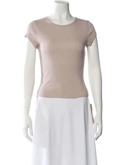 Pre-owned Reformation Scoop Neck Short Sleeve T-shirt W/ Tags In Brown