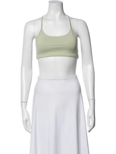 Pre-owned Reformation Scoop Neck Sleeveless Sports Bra In Green