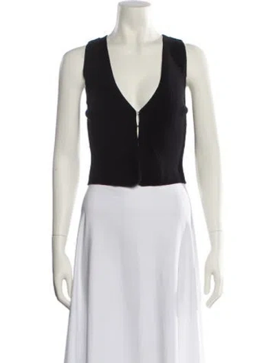 Pre-owned Reformation Scoop Neck Sweater In Black