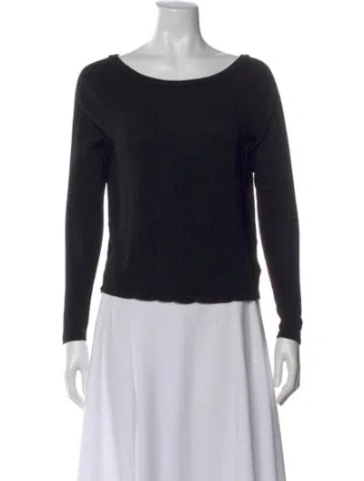 Pre-owned Reformation Scoop Neck Sweater In Black