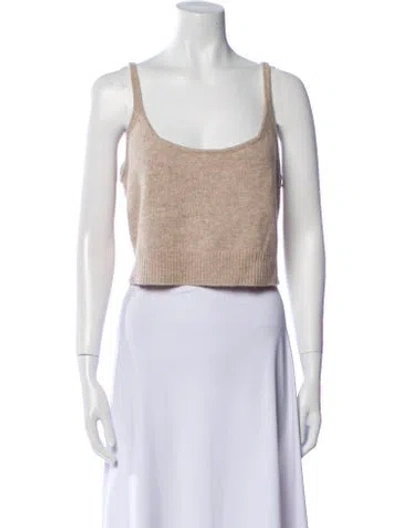 Pre-owned Reformation Scoop Neck Sweater In Brown