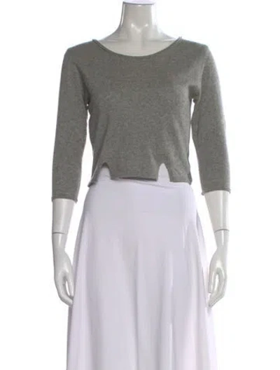 Pre-owned Reformation Scoop Neck Sweater In Gray