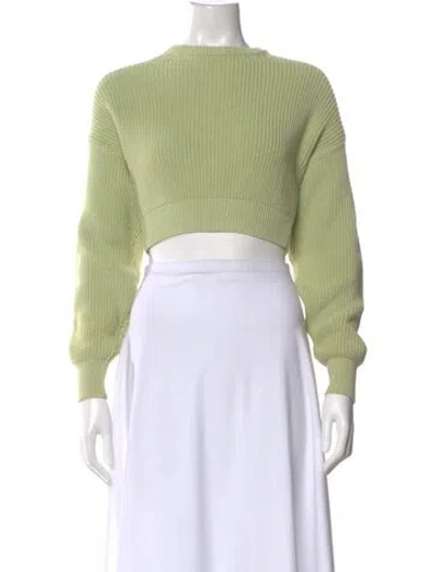 Pre-owned Reformation Scoop Neck Sweater In Green