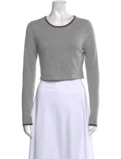 Pre-owned Reformation Scoop Neck Sweater In Grey