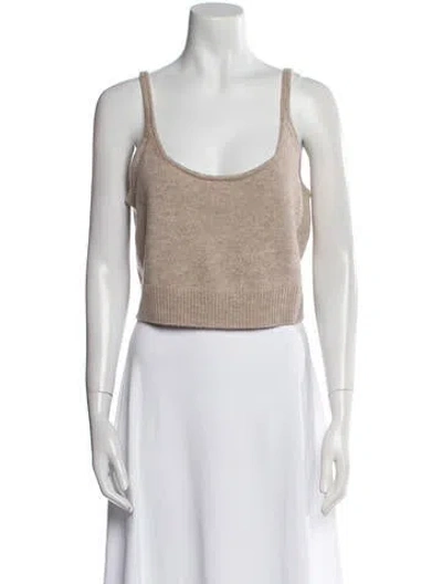 Pre-owned Reformation Scoop Neck Sweater In Neutral