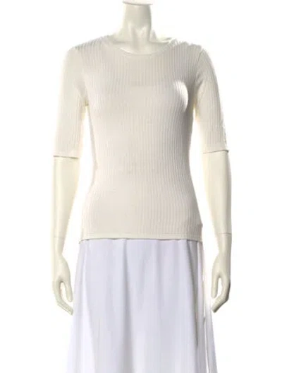 Pre-owned Reformation Scoop Neck Sweater In Neutral