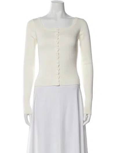 Pre-owned Reformation Scoop Neck Sweater In Neutral