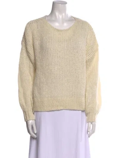 Pre-owned Reformation Scoop Neck Sweater In White