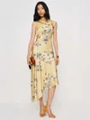 Reformation Scotia Silk Dress In Neutral