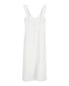 Reformation Seaside Midi Dress In White Linen In White