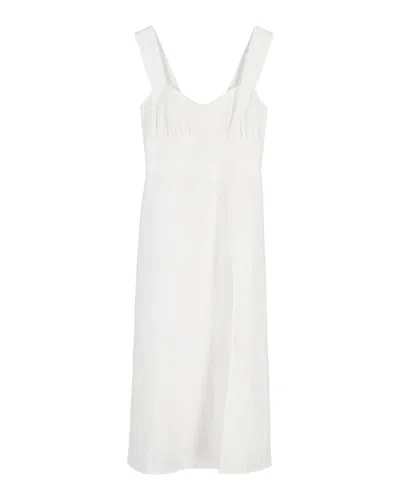 Reformation Seaside Midi Dress In White Linen