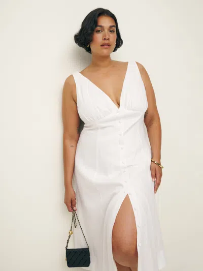Reformation Sebastien Linen Dress Es In White | ModeSens