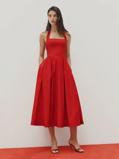Reformation Seine Dress Red 4