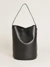 Reformation Seleena Bucket Bag In Black Leather