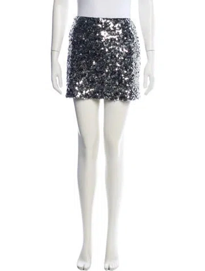 Pre-owned Reformation Sequin Embellishments Mini Skirt In Multi