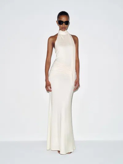 Reformation Serena Knit Dress Ivory Small In White