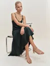 Reformation Serenity Block Heeled Sandal In Gold