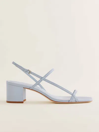 Reformation Serenity Block Heeled Sandal In Mist Leather