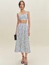 Reformation Shannon Linen Two Piece In Nile