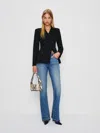 Reformation Sharon Stretch Mid Rise Bootcut Jeans In Blue