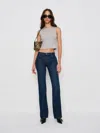 Reformation Sharon Stretch Mid Rise Bootcut Jeans In Gray