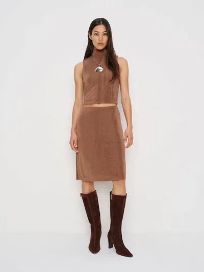 Reformation Shaye Knit Two Piece In Brown