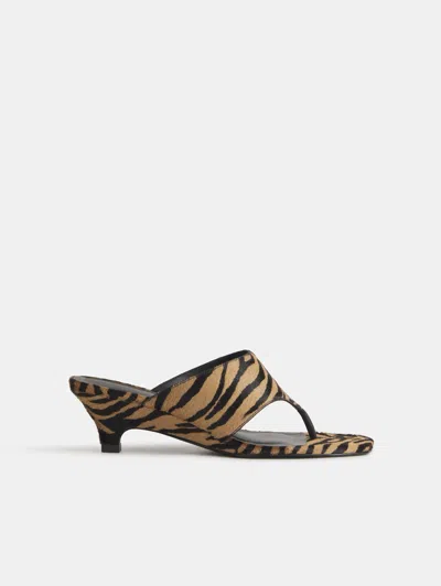 Reformation Sherlyn Wedge Thong Brown 7.5